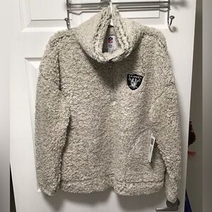 NFL Las Vegas Raiders 1/4 Zip Ladies Wooly Soft Jacket